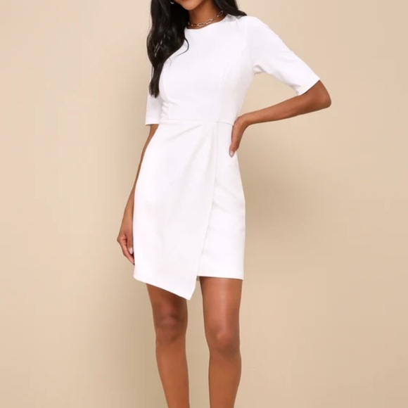Lulus Dresses & Skirts - NWT Lulus Westwood White Half Sleeve Sheath Dress